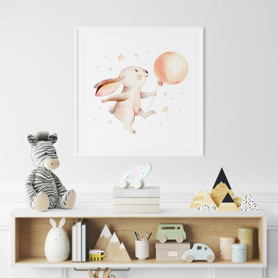 Póster para niños - Infantil - Conejo globo