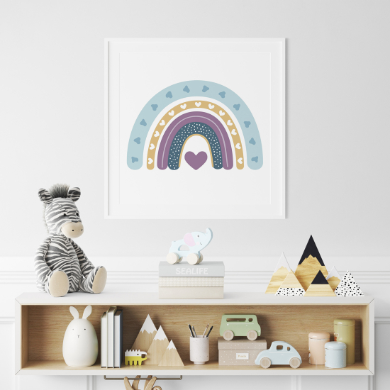 Póster para niños - Infantil - Corazón Arcoíris