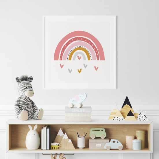Póster para niños - Infantil - Corazón Arcoíris