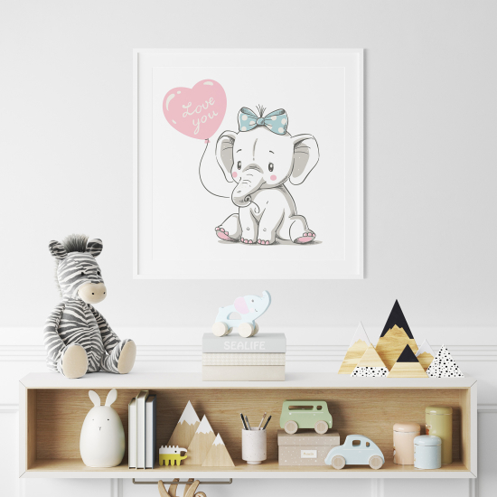 Póster para niños - Infantil - Elefante Corazón