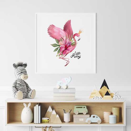 Póster para niños - Infantil - Flamenco Rosa