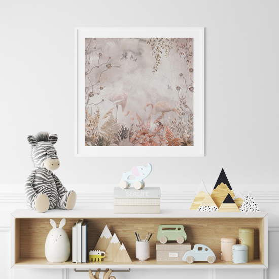 Póster para niños - Infantil - Flamencos rosas