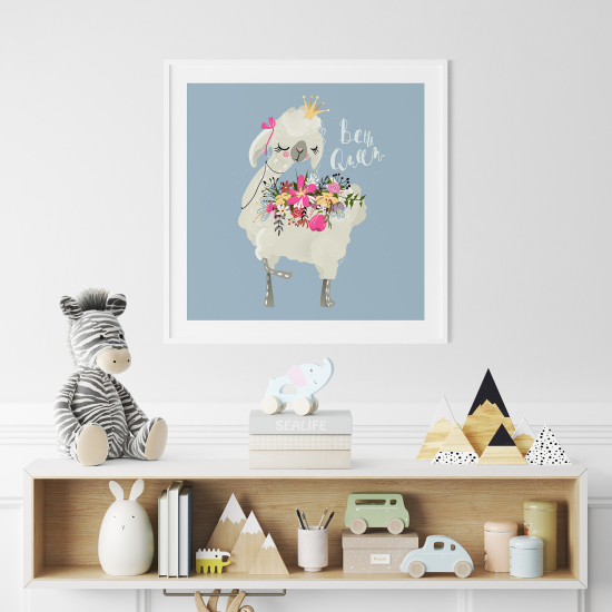 Póster para niños - Infantil - Lama Sé la Reina