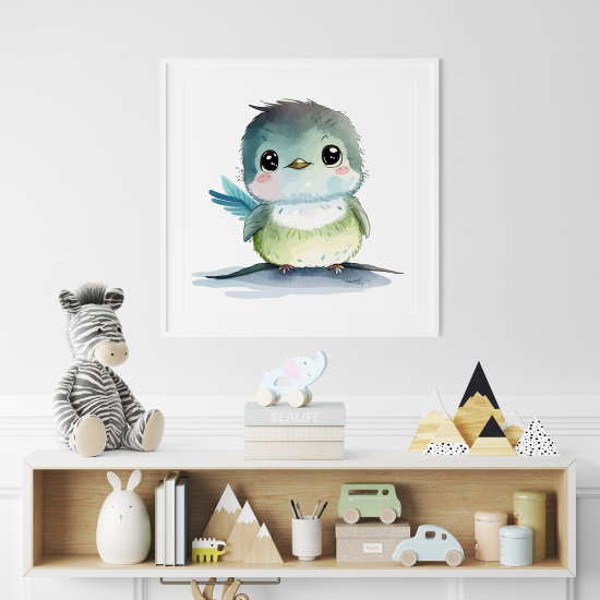 Póster para niños - Infantil - Lindo Bebé Pájaro