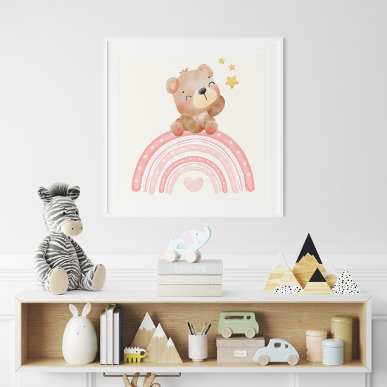 Póster para niños - Infantil - Osito Arcoíris
