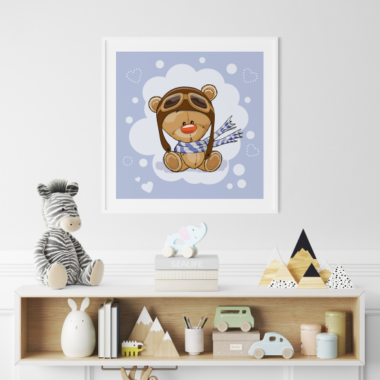 Póster para niños - Infantil - Osito aviador