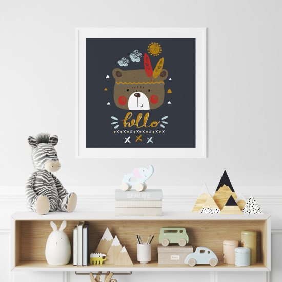 Póster para niños - Infantil - Osito Hello