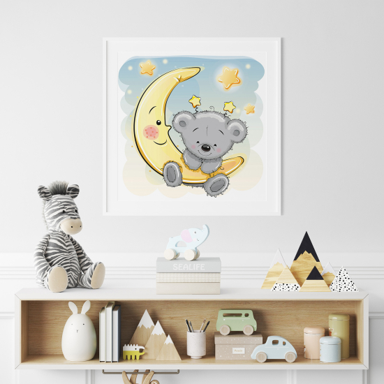 Póster para niños - Infantil - Osito luna