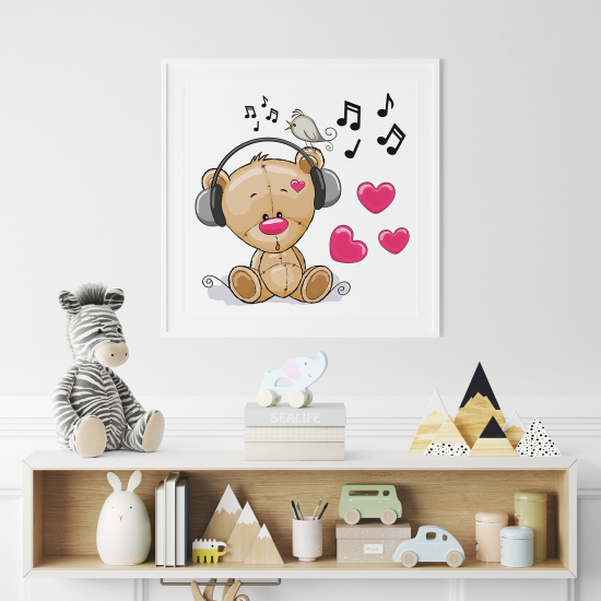 Póster para niños - Infantil - Osito música