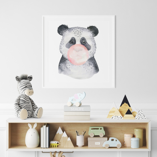 Póster para niños - Infantil - Panda burbuja