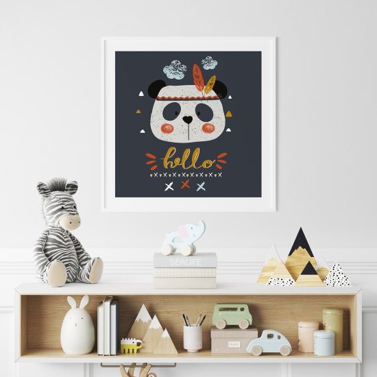 Póster para niños - Infantil - Panda Hola