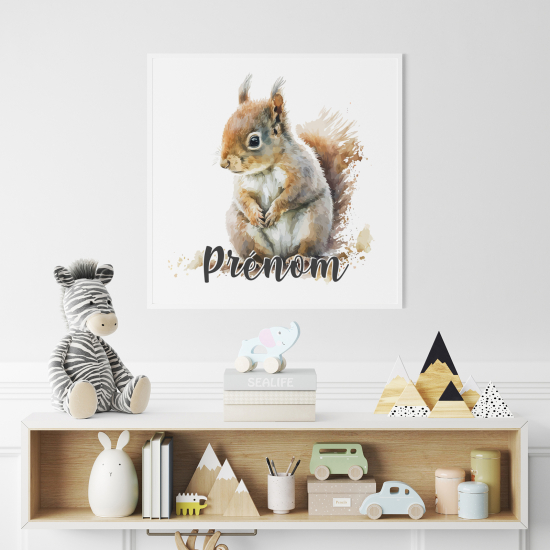 Póster para niños - Infantil personalizado - Ardilla