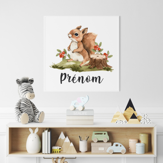 Póster para niños - Infantil personalizado - Ardilla