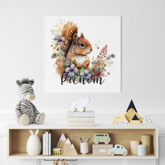 Póster para niños - Infantil personalizado - Ardilla