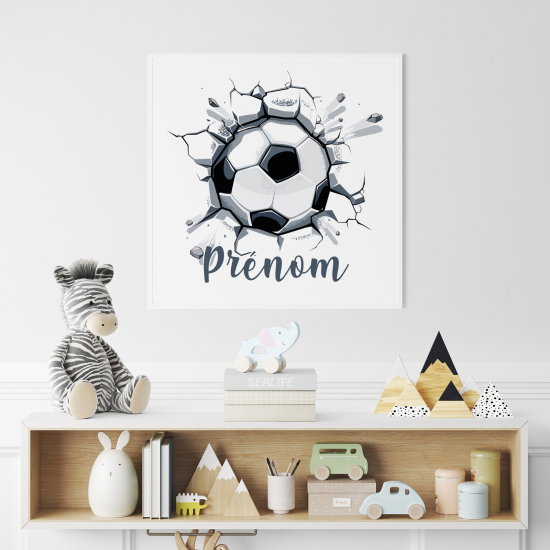 Póster para niños - Infantil personalizado - Balón de Fútbol