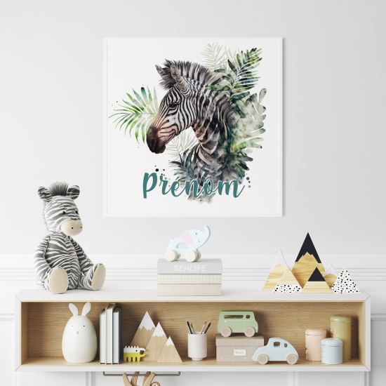 Póster para niños - Infantil personalizado - Cebra