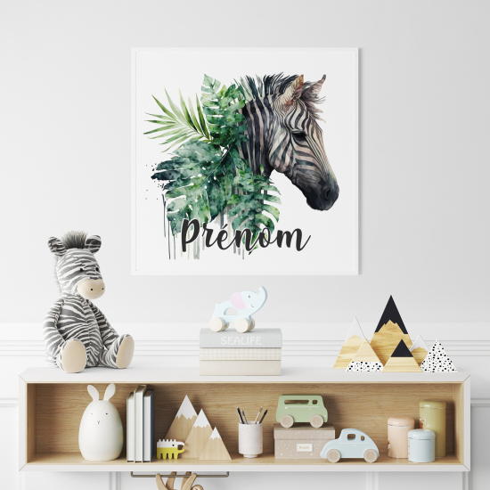 Póster para niños - Infantil personalizado - Cebra