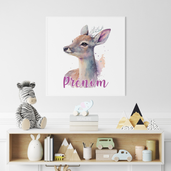 Póster para niños - Infantil personalizado - Cervatillo