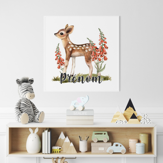 Póster para niños - Infantil personalizado - Cervatillo