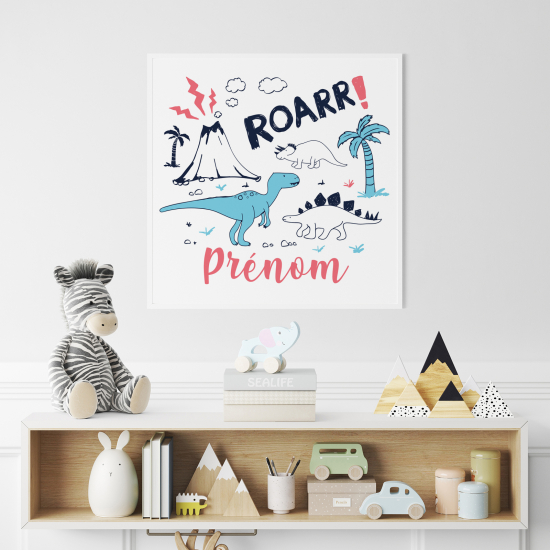 Póster para niños - Infantil personalizado - Dinosaurios
