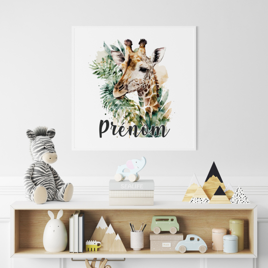 Póster para niños - Infantil personalizado - Jirafa