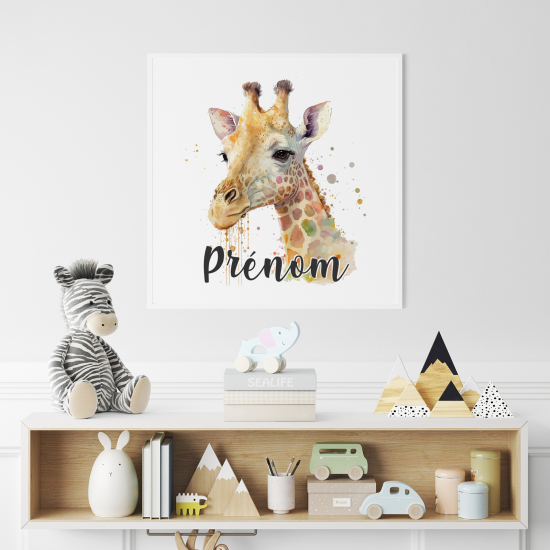 Póster para niños - Infantil personalizado - Jirafa