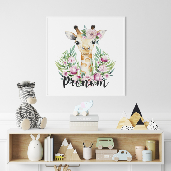 Póster para niños - Infantil personalizado - Jirafa