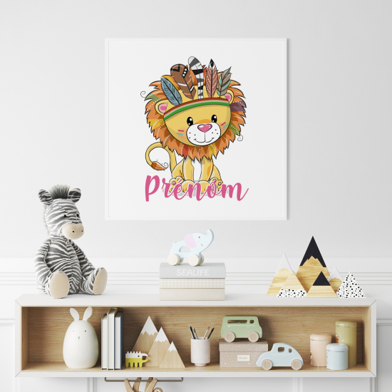 Póster para niños - Infantil personalizado - León