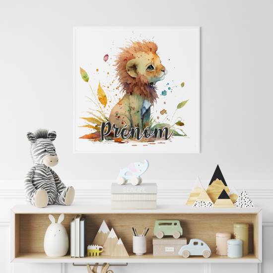 Póster para niños - Infantil personalizado - León