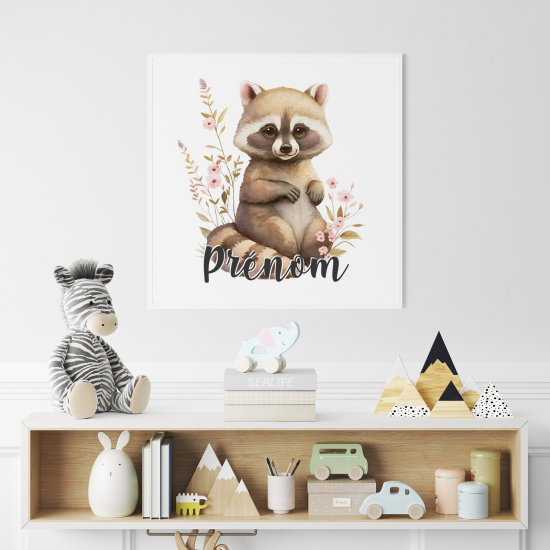 Póster para niños - Infantil personalizado - Mapache