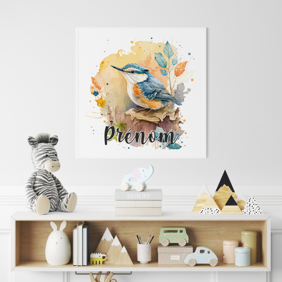 Póster para niños - Infantil personalizado - Pájaro