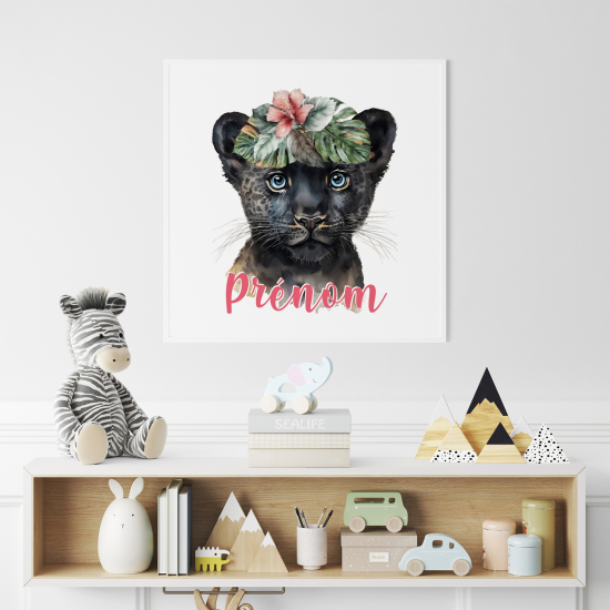 Póster para niños - Infantil personalizado - Pantera Negra