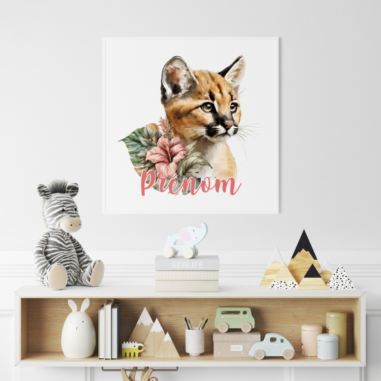 Póster para niños - Infantil personalizado - Puma
