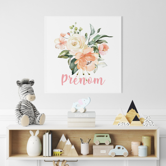 Póster para niños - Infantil personalizado - Ramo de Flores