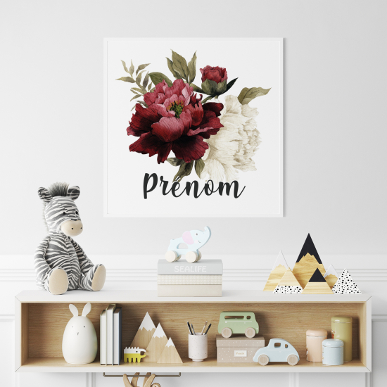 Póster para niños - Infantil personalizado - Ramo de Flores
