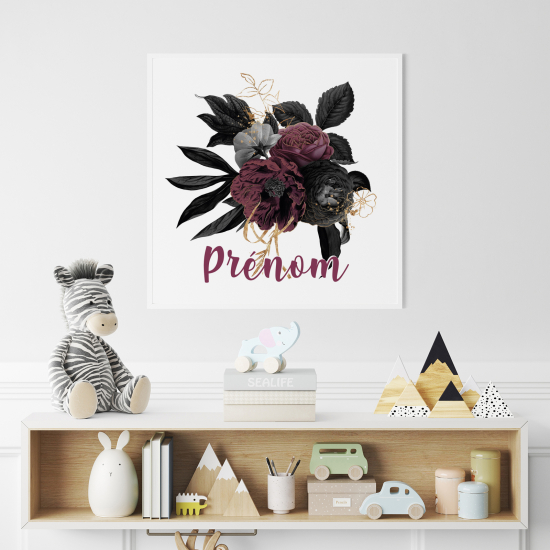 Póster para niños - Infantil personalizado - Ramo de Flores