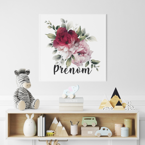 Póster para niños - Infantil personalizado - Ramo de Flores