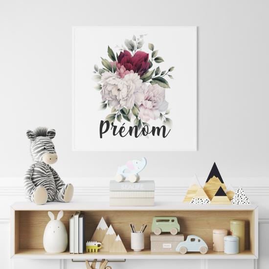 Póster para niños - Infantil personalizado - Ramo de Flores