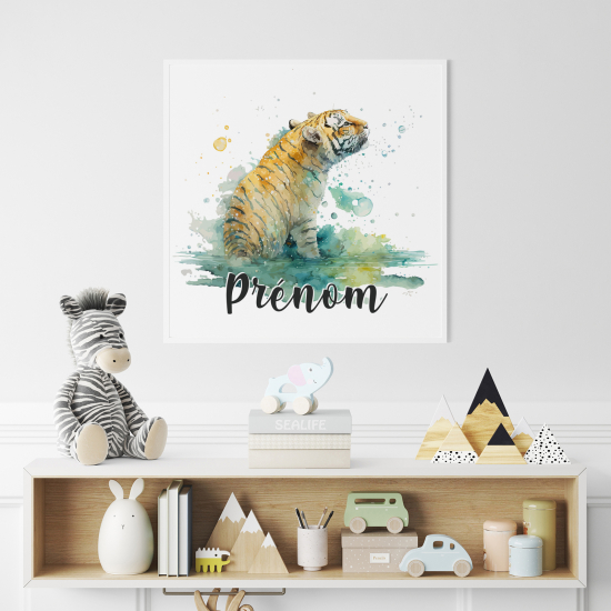Póster para niños - Infantil personalizado - Tigre