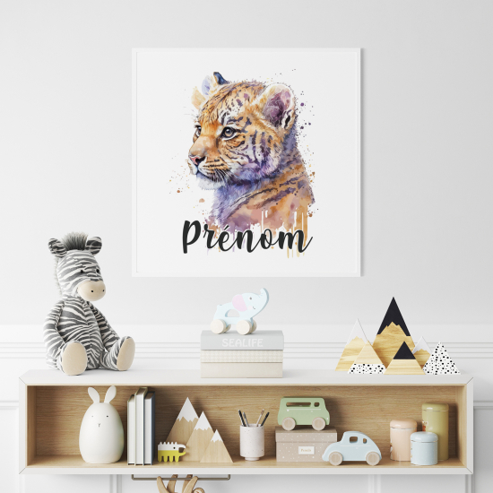 Póster para niños - Infantil personalizado - Tigre