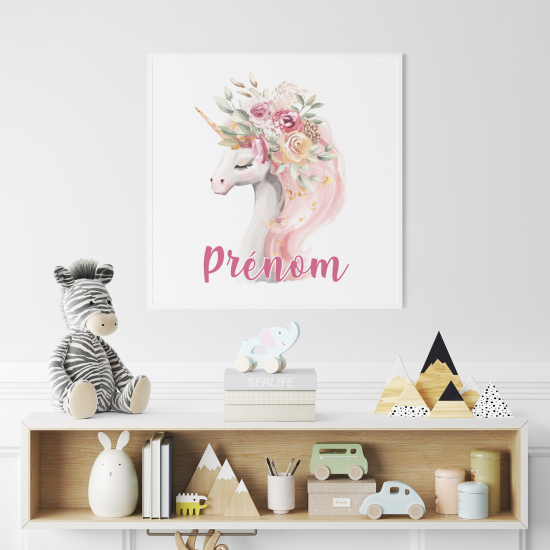 Póster para niños - Infantil personalizado - Unicornio