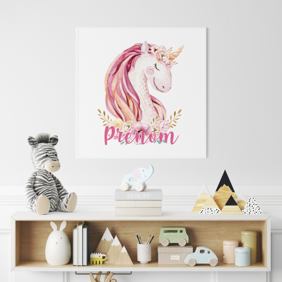 Póster para niños - Infantil personalizado - Unicornio