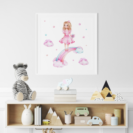 Póster para niños - Infantil - Princesa arcoíris