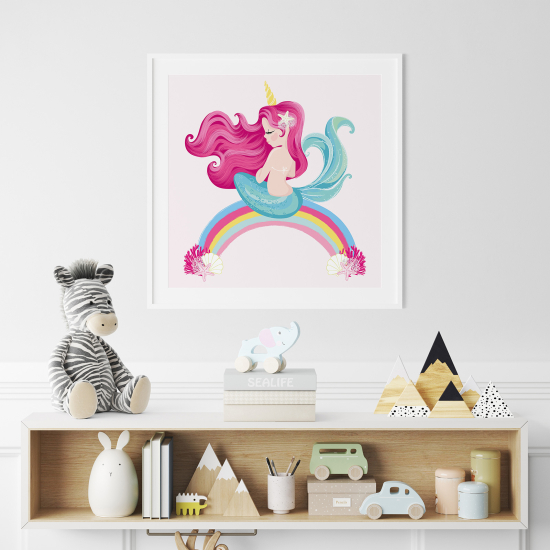 Póster para niños - Infantil - Sirena Arcoíris