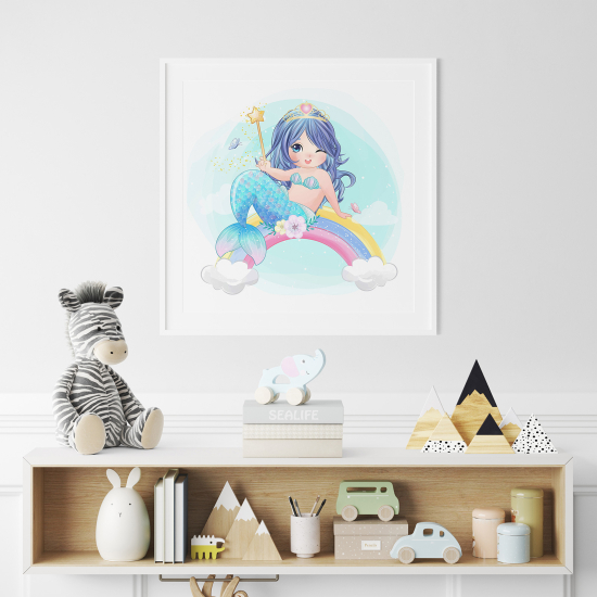 Póster para niños - Infantil - Sirena Arcoíris