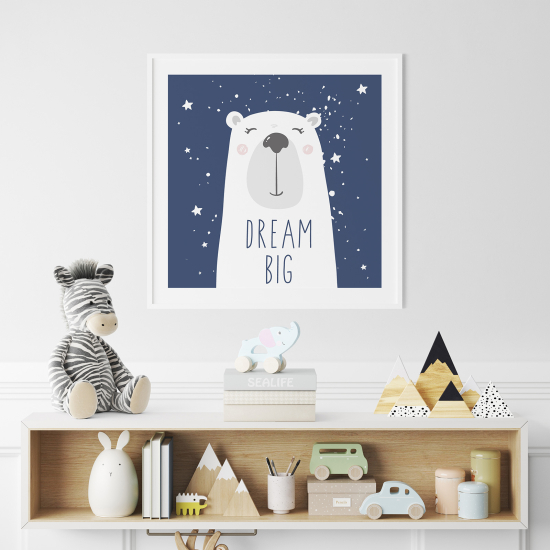 Póster para niños - Infantil - Sueña en grande