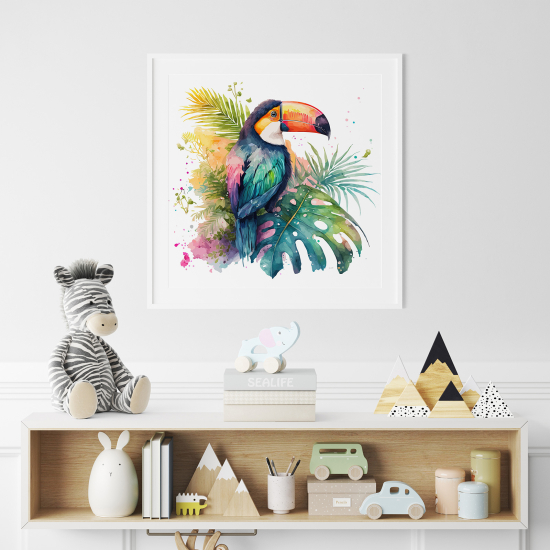 Póster para niños - Infantil - Tucán colorido