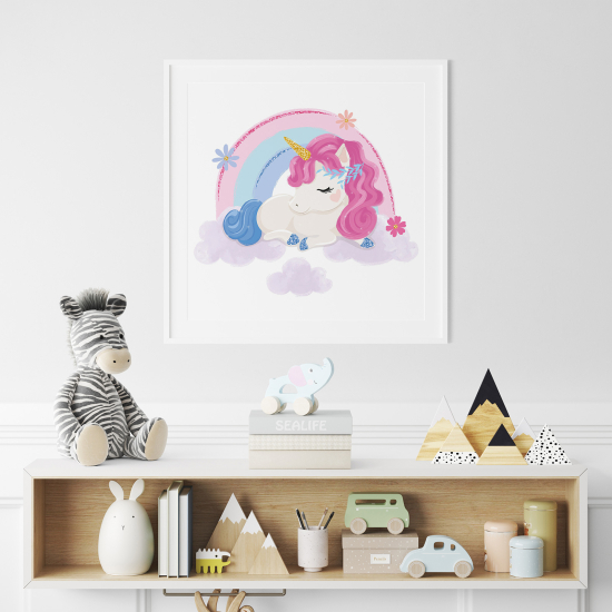 Póster para niños - Infantil - Unicornio Arcoíris