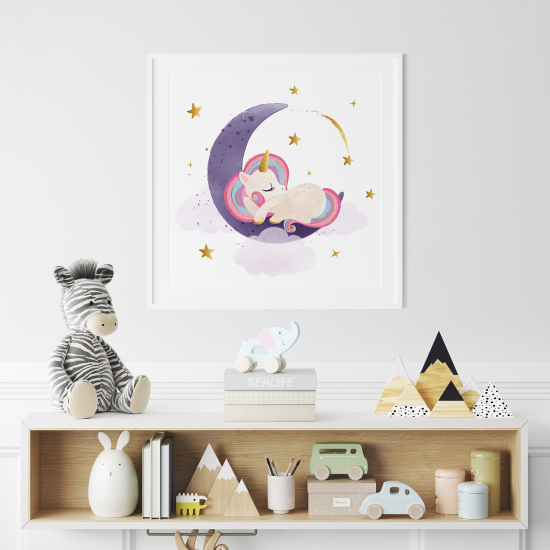 Póster para niños - Infantil - Unicornio Luna