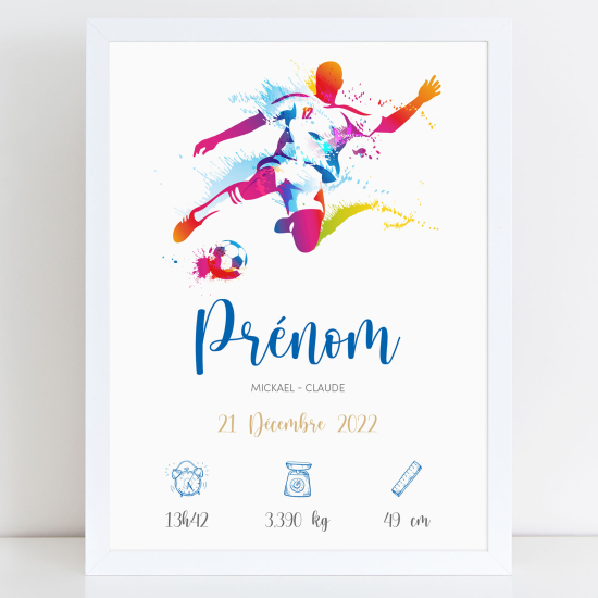Pósters de nacimiento - Jugador de fútbol